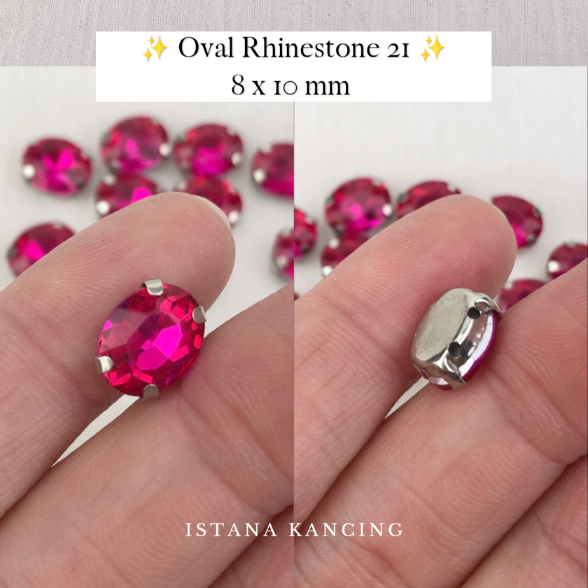 Oval Crystal Claw Setting 8x10mm