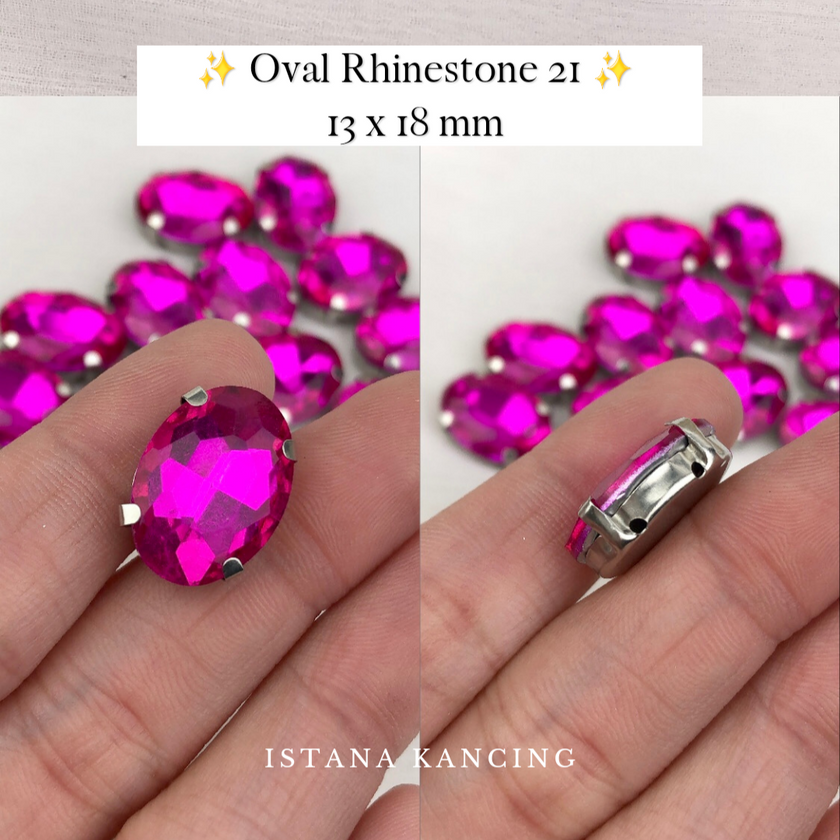 Oval Crystal Claw Setting 13x18mm