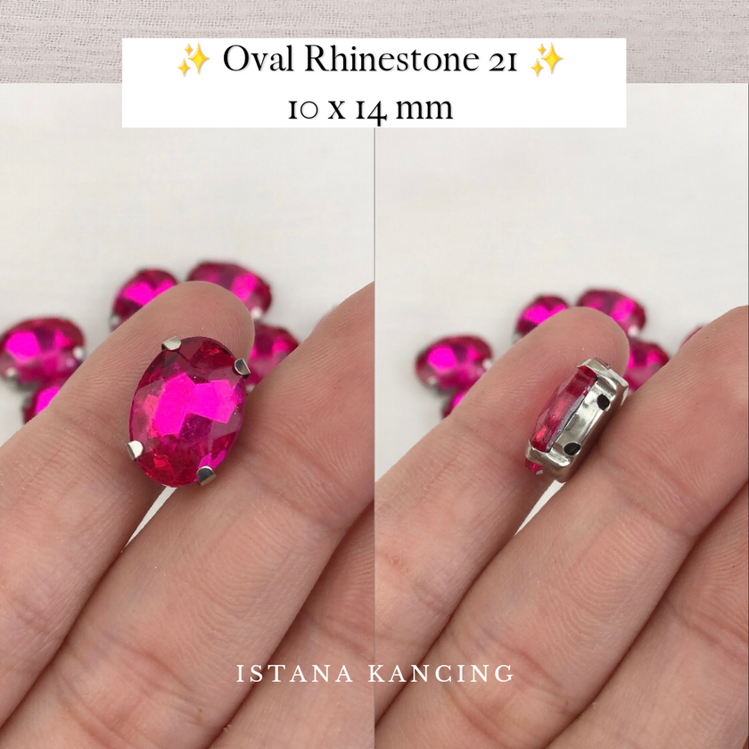 Oval Crystal Claw Setting 10x14mm