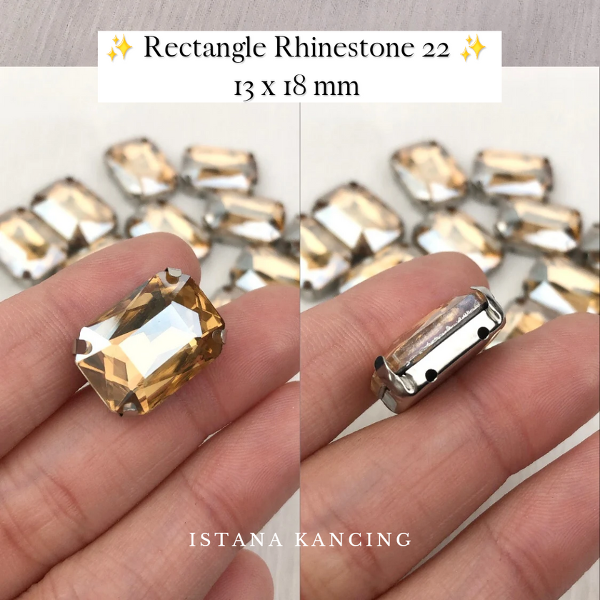 Rectangle Crystal Claw Setting 13x18mm