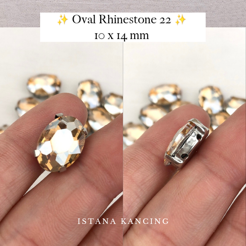Oval Crystal Claw Setting 10x14mm