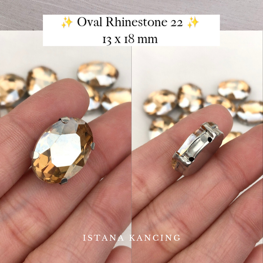 Oval Crystal Claw Setting 13x18mm