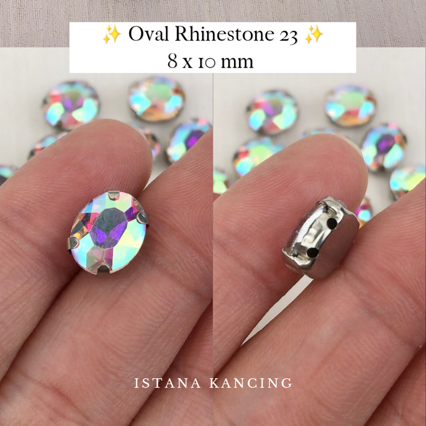 Oval Crystal Claw Setting 8x10mm