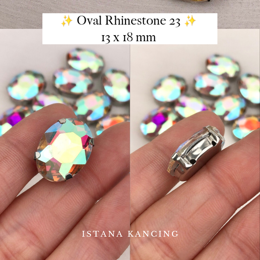 Oval Crystal Claw Setting 13x18mm