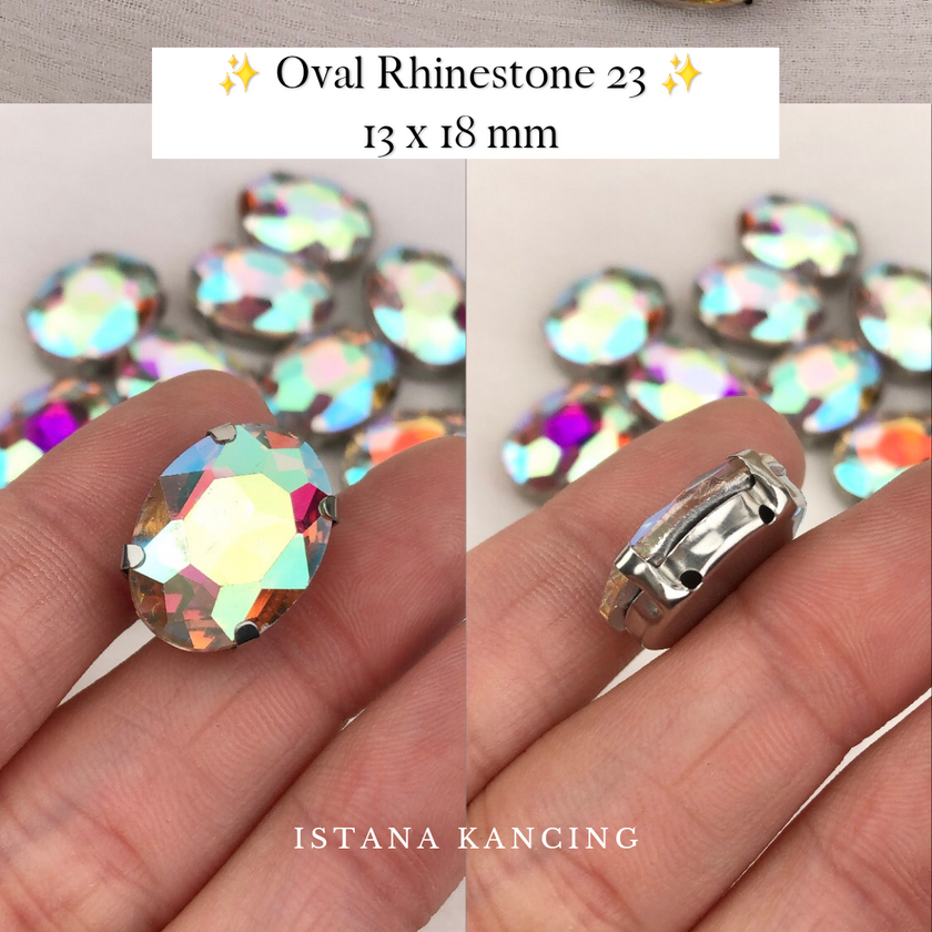 Oval Crystal Claw Setting 13x18mm