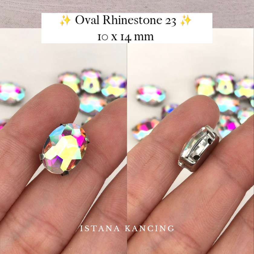 Oval Crystal Claw Setting 10x14mm