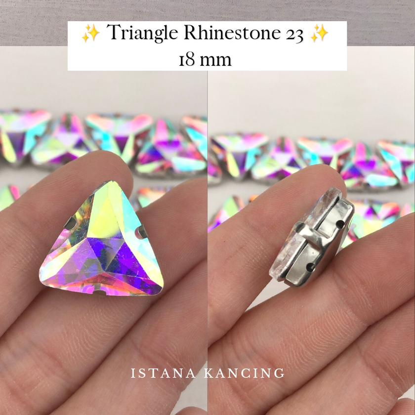 Triangle Rhinestone 18mm