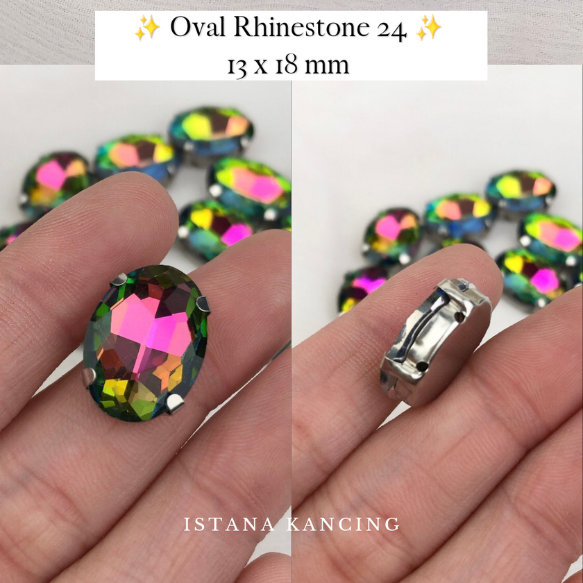 Oval Crystal Claw Setting 13x18mm