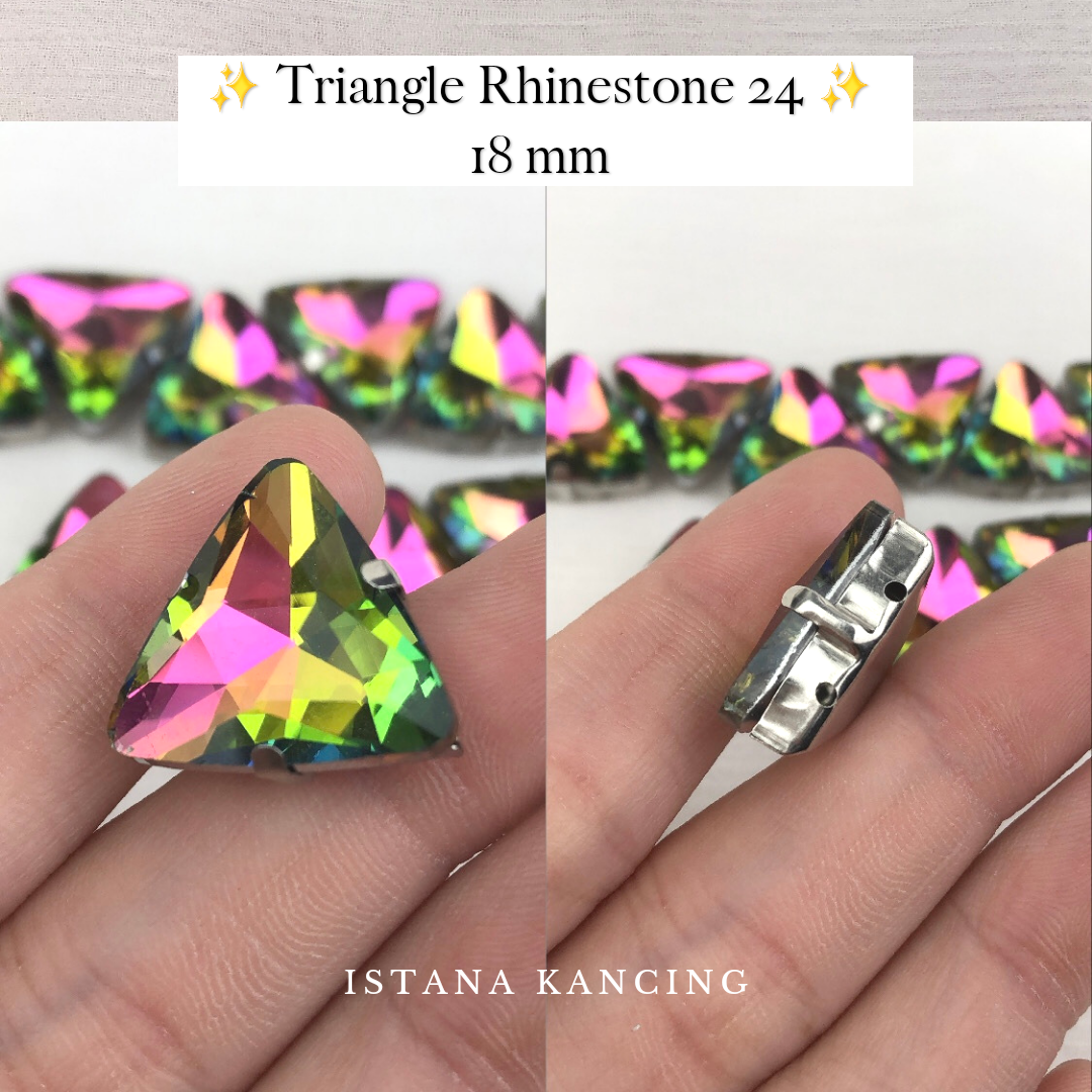 Triangle Rhinestone 18mm