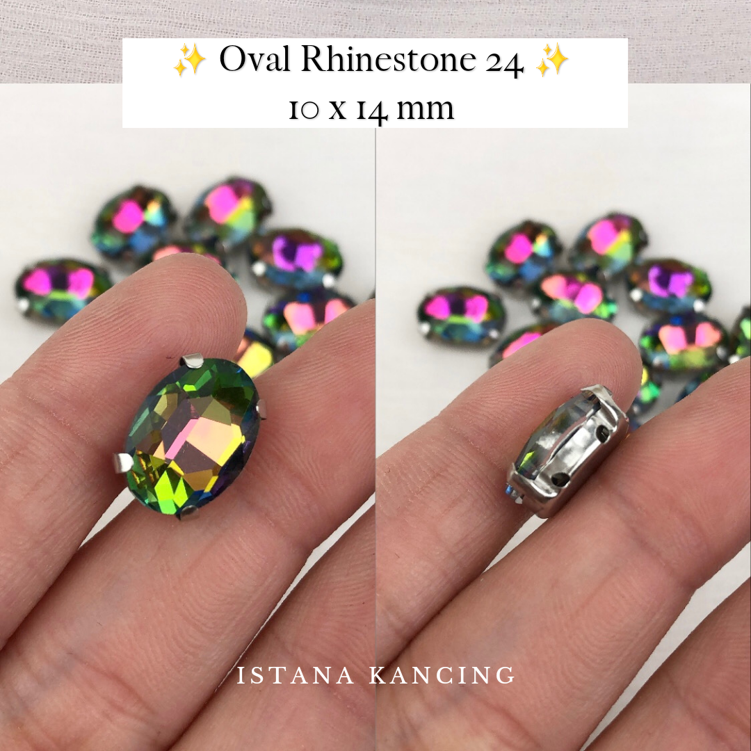 Oval Crystal Claw Setting 10x14mm
