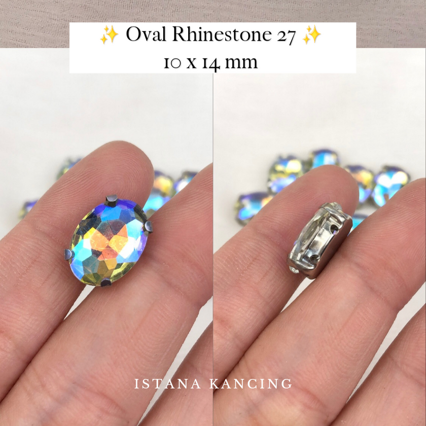 Oval Crystal Claw Setting 10x14mm