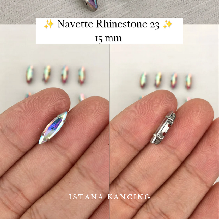 Navette Crystal Claw Setting 15mm