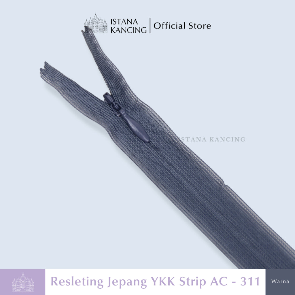Resleting YKK Tak Terlihat - Strip AC