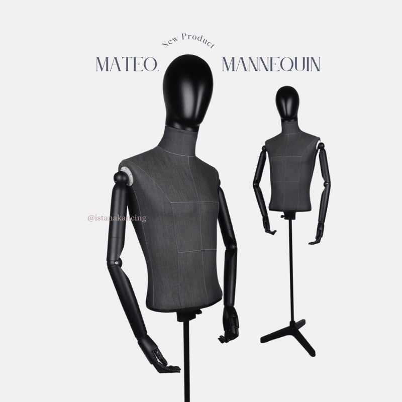 Manekin Pria Half Body | Manekin Cowo Premium Mewah | Mateo