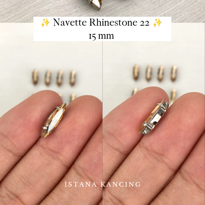 Navette Crystal Claw Setting 15mm