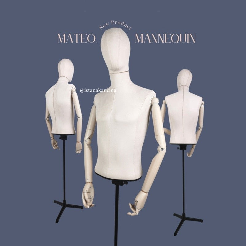 Manekin Pria Half Body | Manekin Cowo Premium Mewah | Mateo