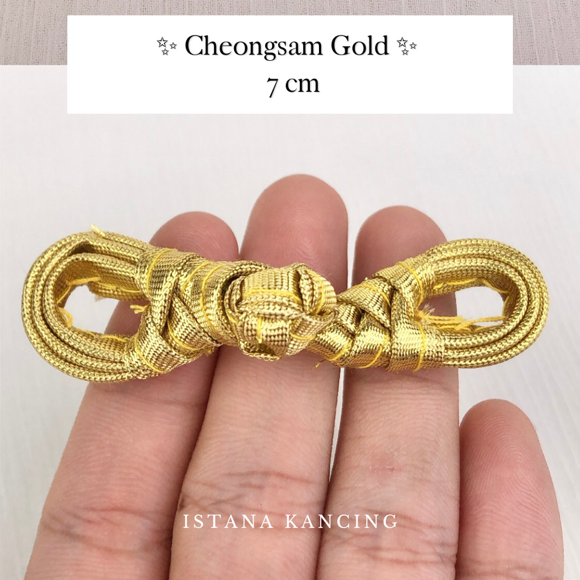 Cheongsam Frog Button Gold
