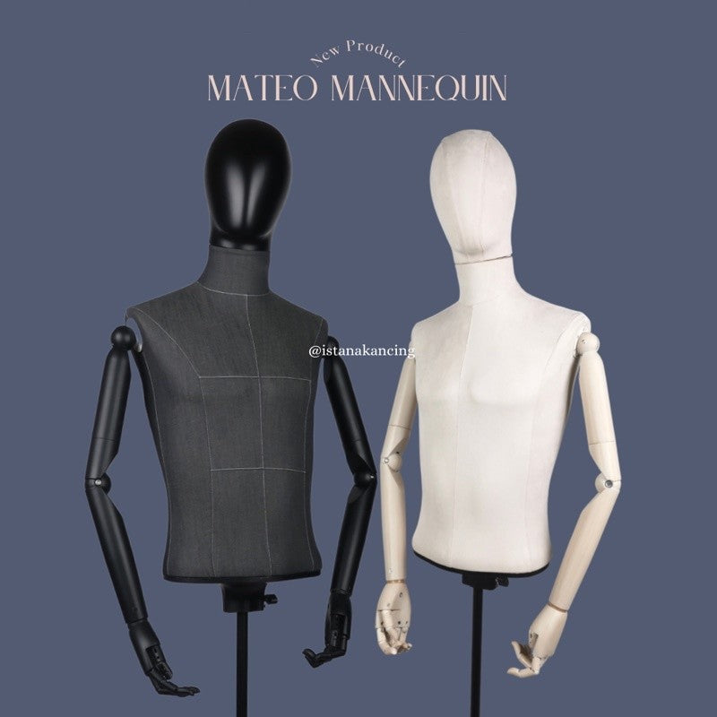 Manekin Pria Half Body | Manekin Cowo Premium Mewah | Mateo