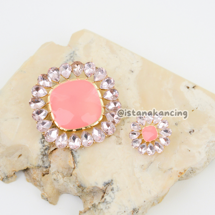 Charlotte Rhinestone Button