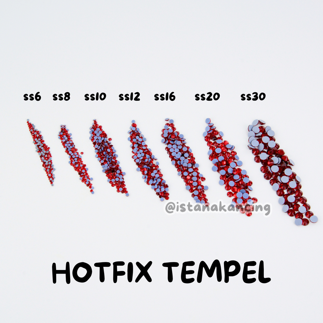 Payet Tempel Mute Gosok Hotfix Rhinestone SS16