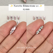 Navette Crystal Claw Setting 15mm