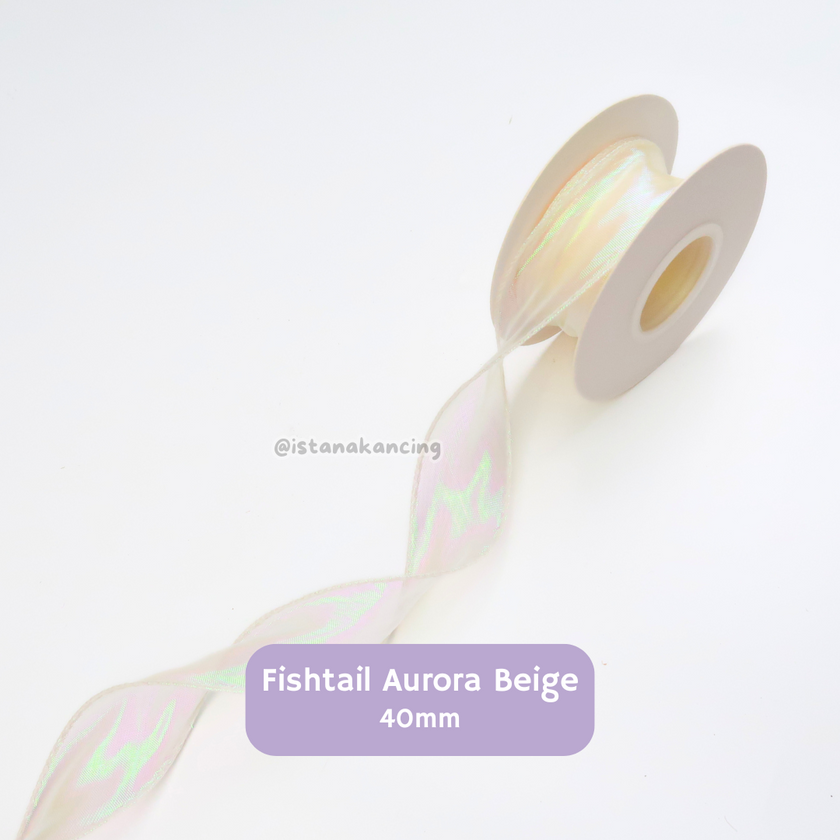 Pita Fishtail Hologram Gelombang 40mm