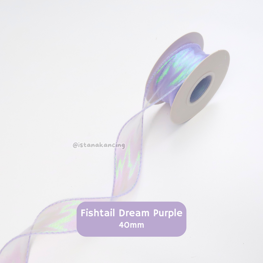 Pita Fishtail Hologram Gelombang 40mm