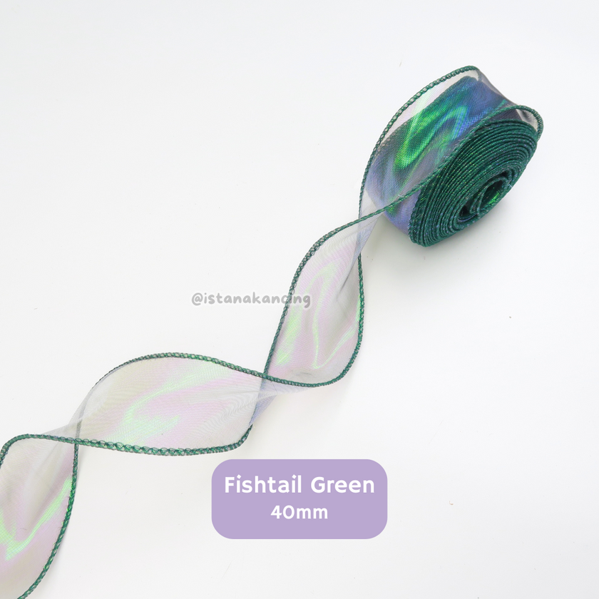 Pita Fishtail Hologram Gelombang 40mm