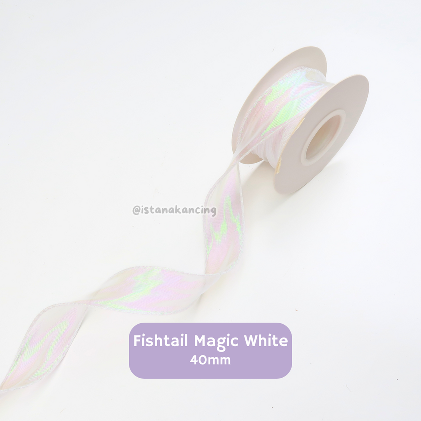 Pita Fishtail Hologram Gelombang 40mm
