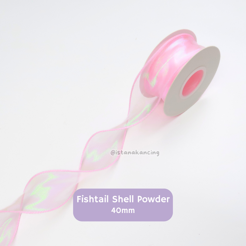 Pita Fishtail Hologram Gelombang 40mm