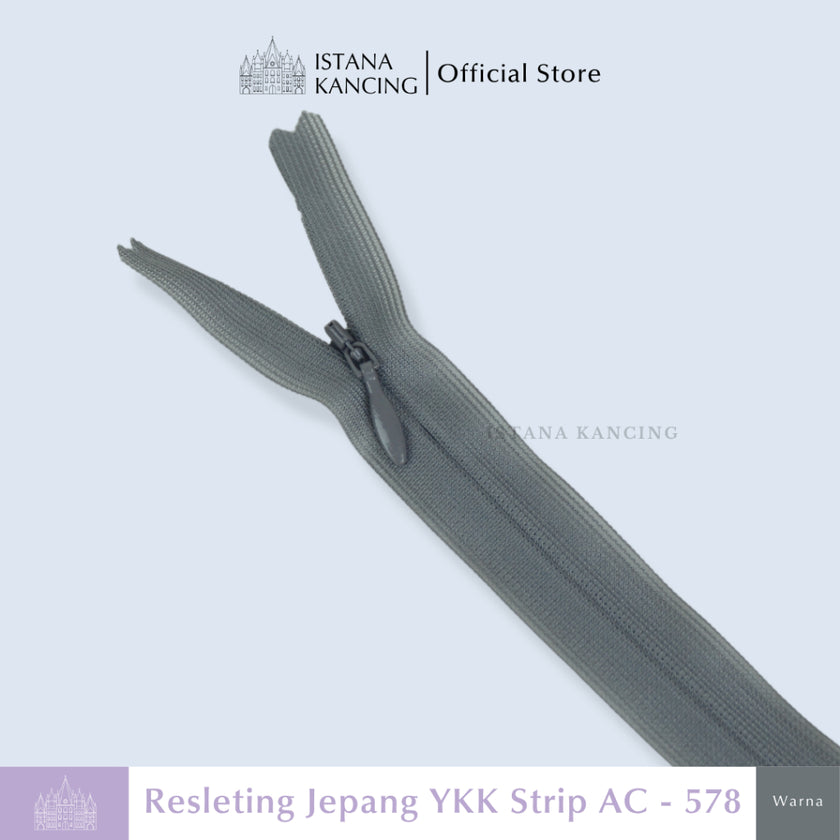 Resleting YKK Tak Terlihat - Strip AC