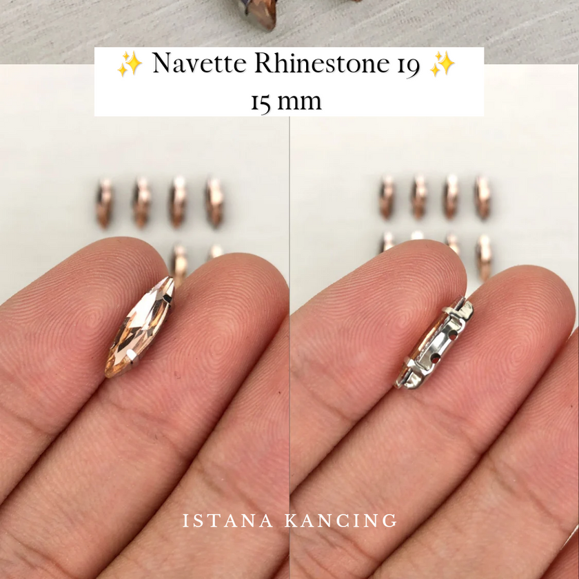 Navette Crystal Claw Setting 15mm