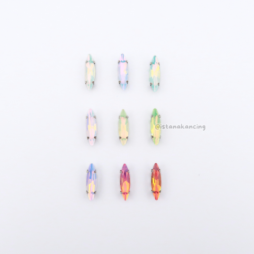 Navette Pastel Rhinestone