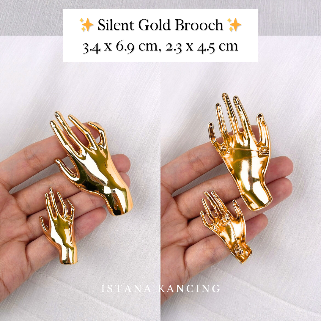 Brooch Silent Aksesoris Pin Peniti Baju Hijab Mewah Unik Premium Pin | Istana Kancing