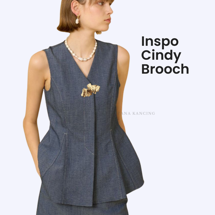 Brooch Cindy Aksesoris Pin Peniti Baju Hijab Mewah Unik Premium Pin | Istana Kancing