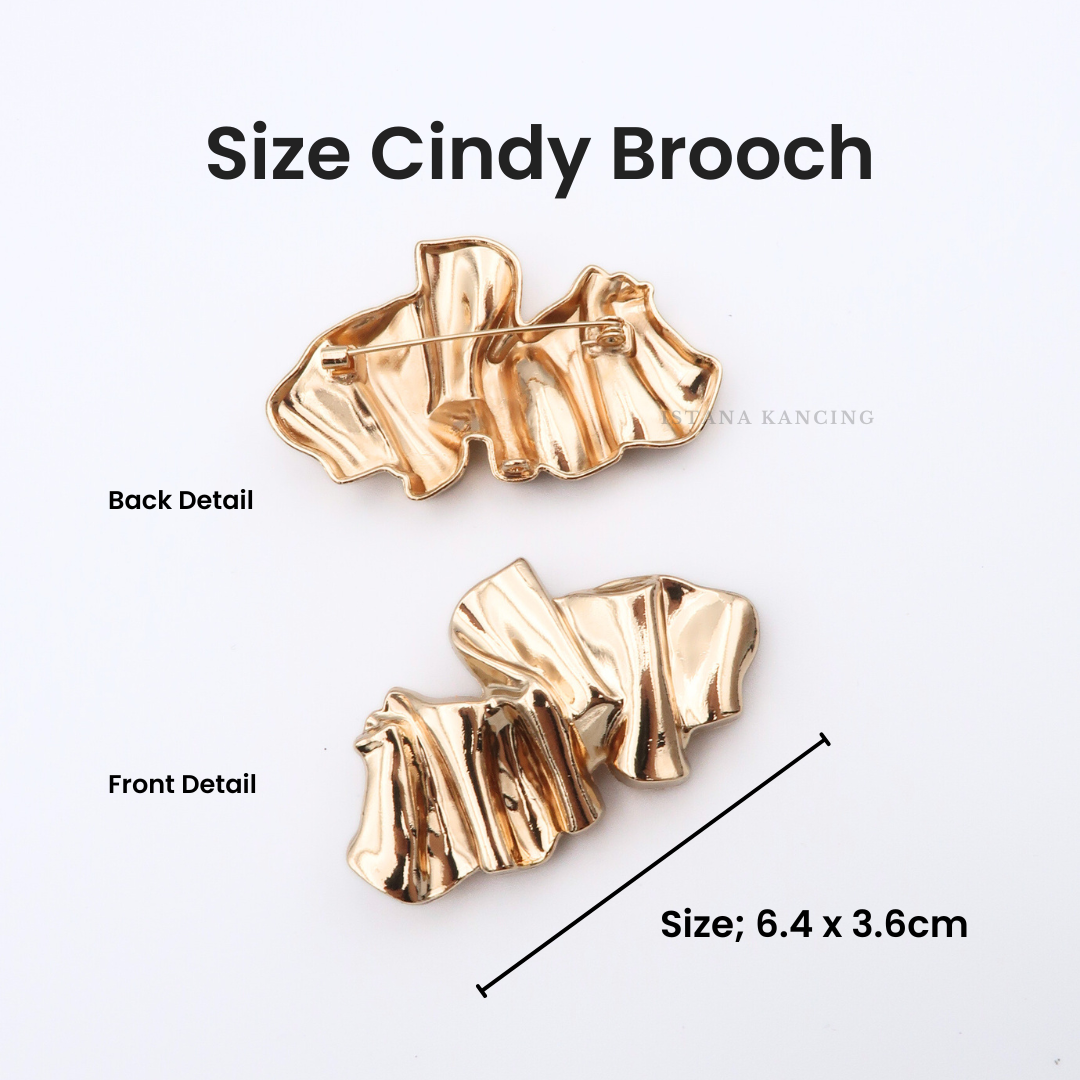 Brooch Cindy Aksesoris Pin Peniti Baju Hijab Mewah Unik Premium Pin | Istana Kancing