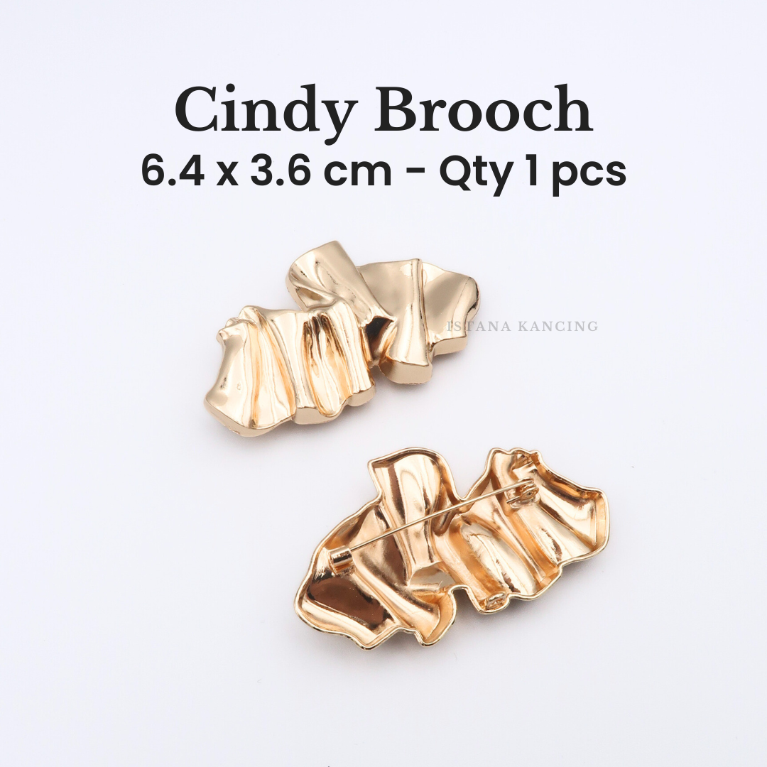 Brooch Cindy Aksesoris Pin Peniti Baju Hijab Mewah Unik Premium Pin | Istana Kancing
