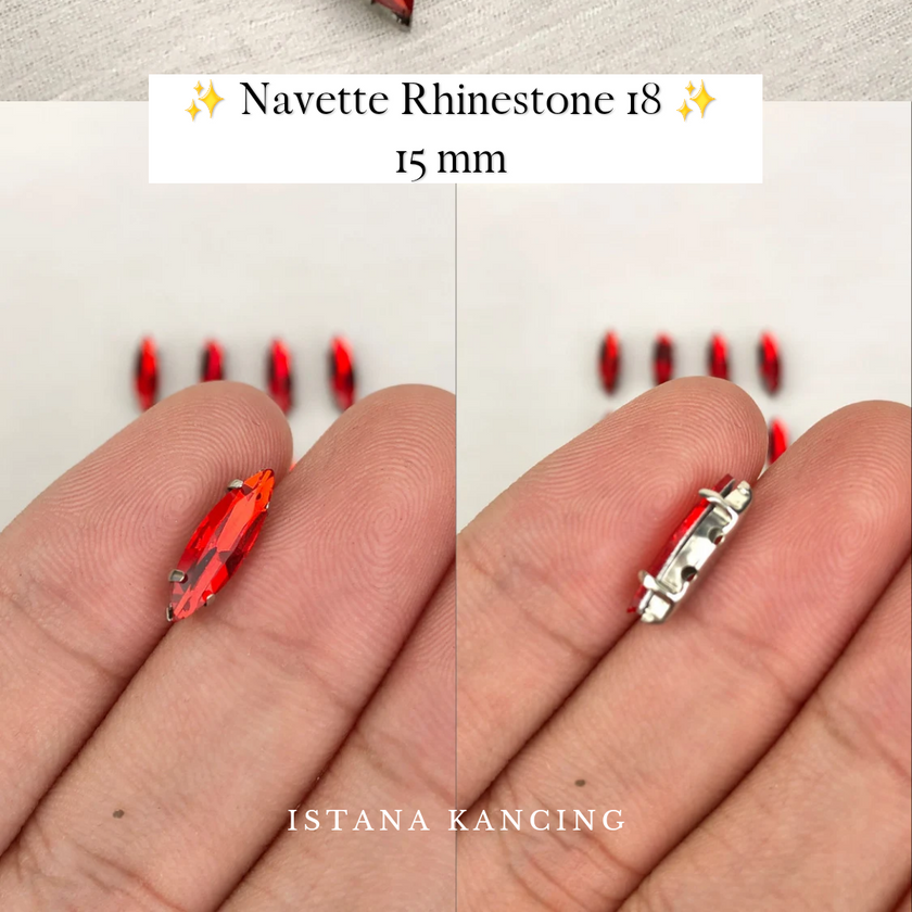 Navette Crystal Claw Setting 15mm