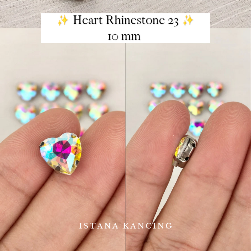 Heart Crystal Claw Setting 10mm