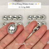 Oval Ring Crystal Claw Setting 10x14mm