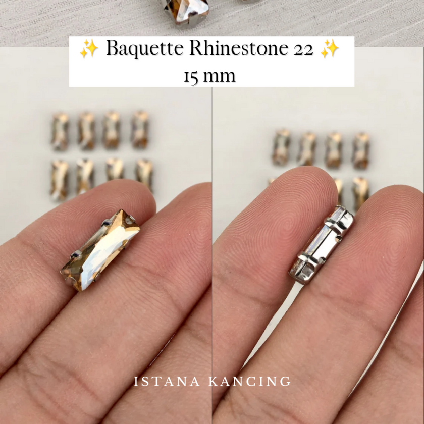 Baguette Crystal Claw Setting 15mm
