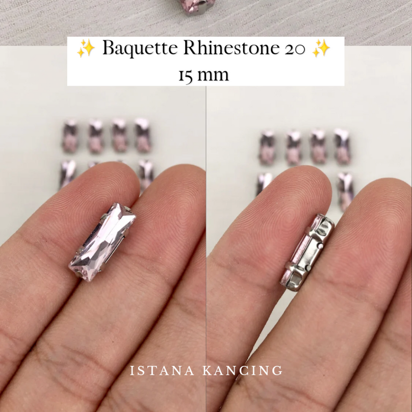 Baguette Crystal Claw Setting 15mm