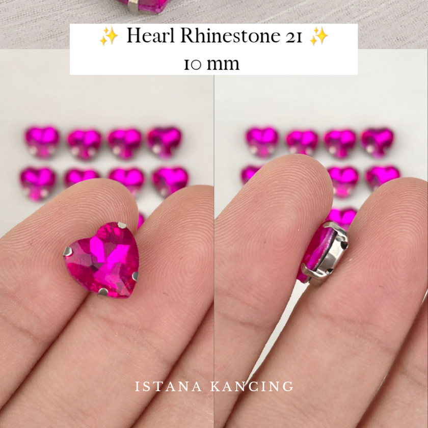Heart Crystal Claw Setting 10mm