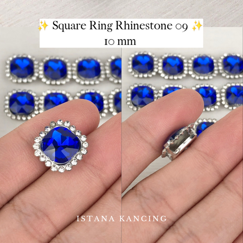Square Ring Crystal Claw Setting 10mm