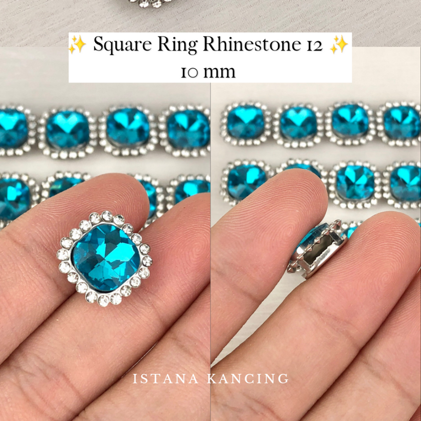 Square Ring Crystal Claw Setting 10mm