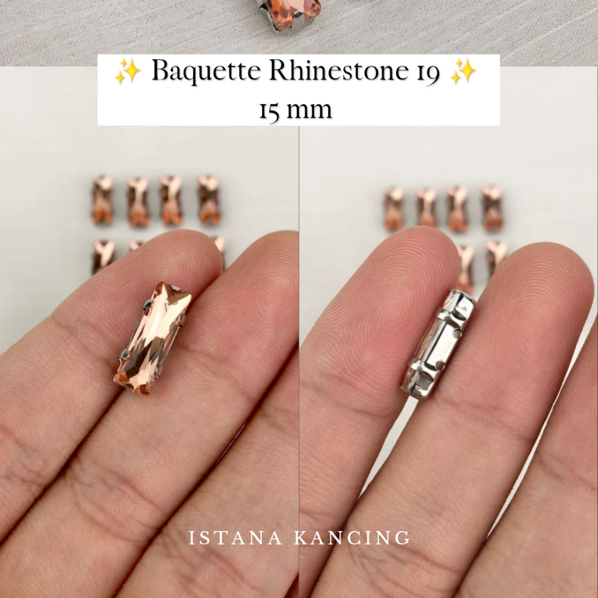 Baguette Crystal Claw Setting 15mm