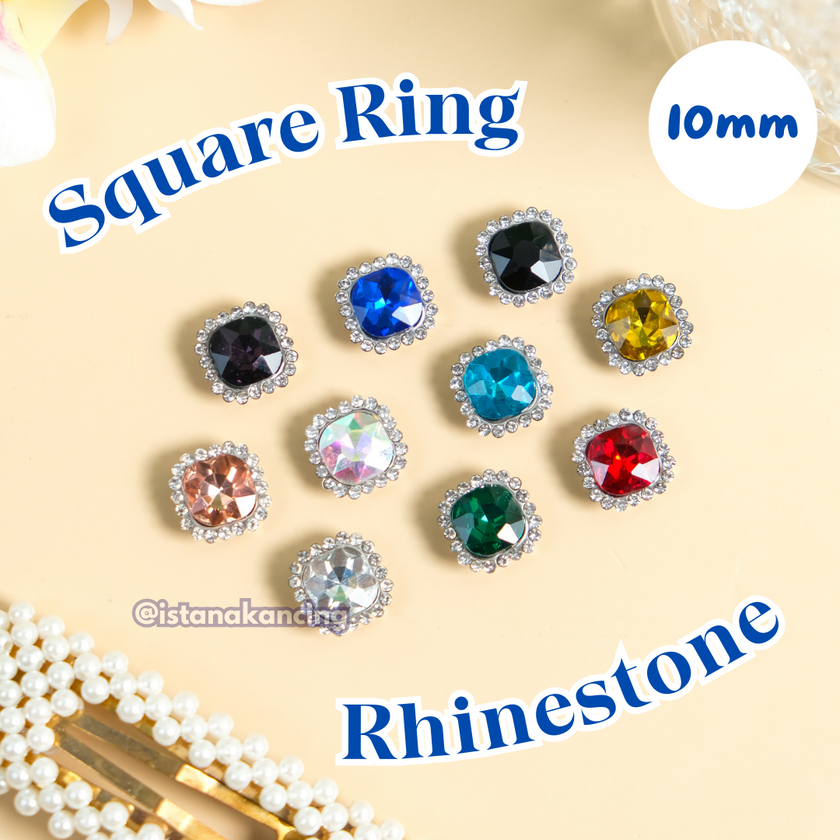 Square Ring Crystal Claw Setting 10mm