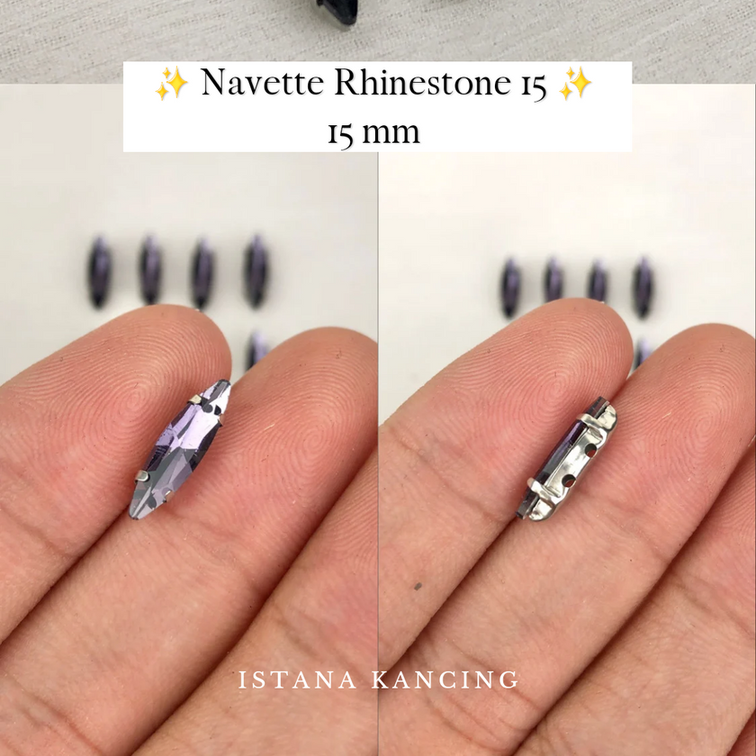 Navette Crystal Claw Setting 15mm