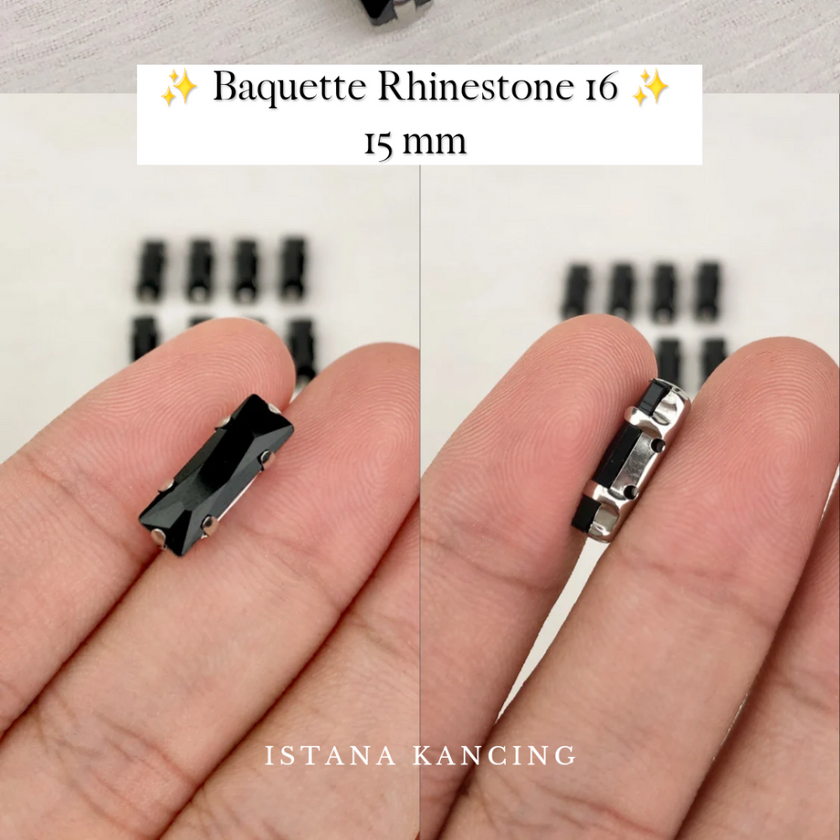 Baguette Crystal Claw Setting 15mm