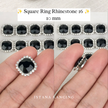 Square Ring Crystal Claw Setting 10mm